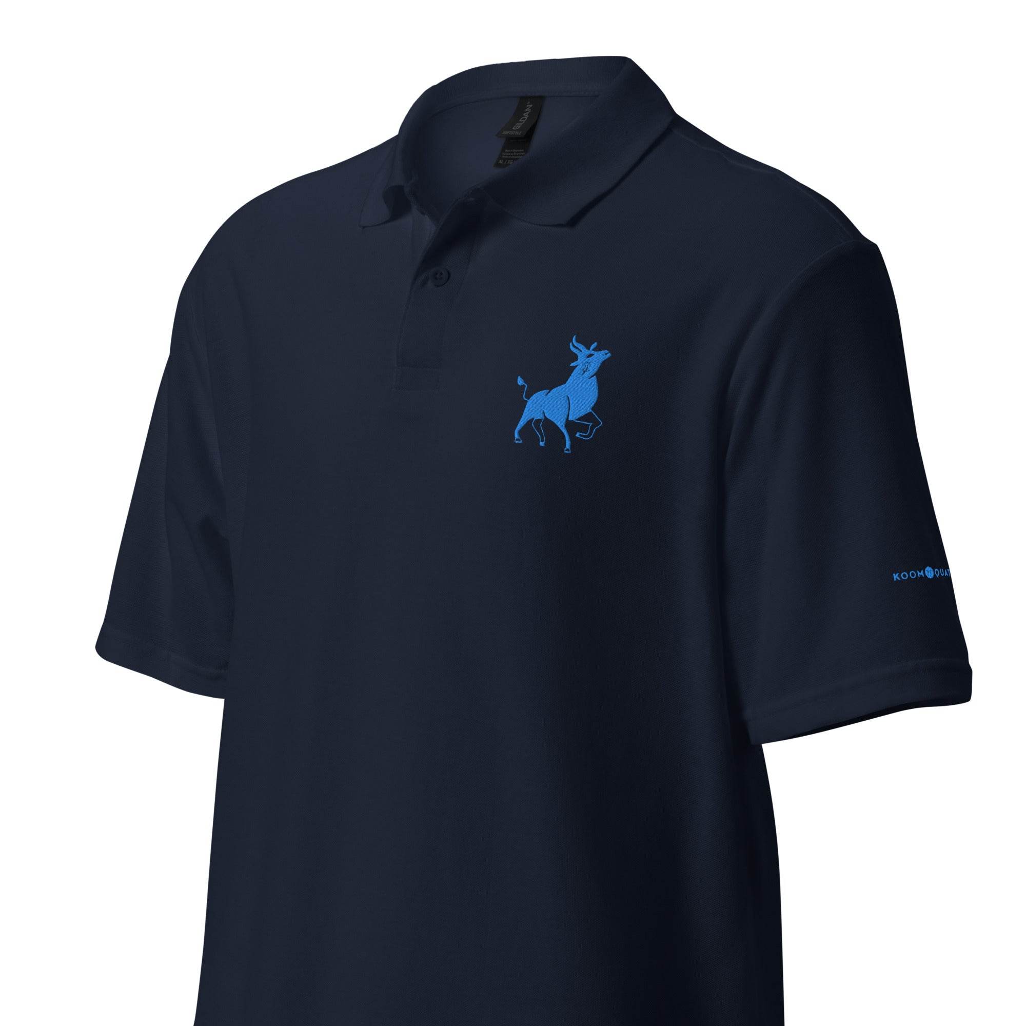 Unisex pique polo shirt TAURUS TURQUOISE - 
