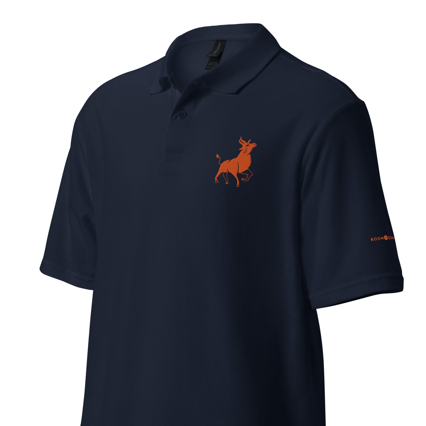 Unisex pique polo shirt TAURUS ORANGE