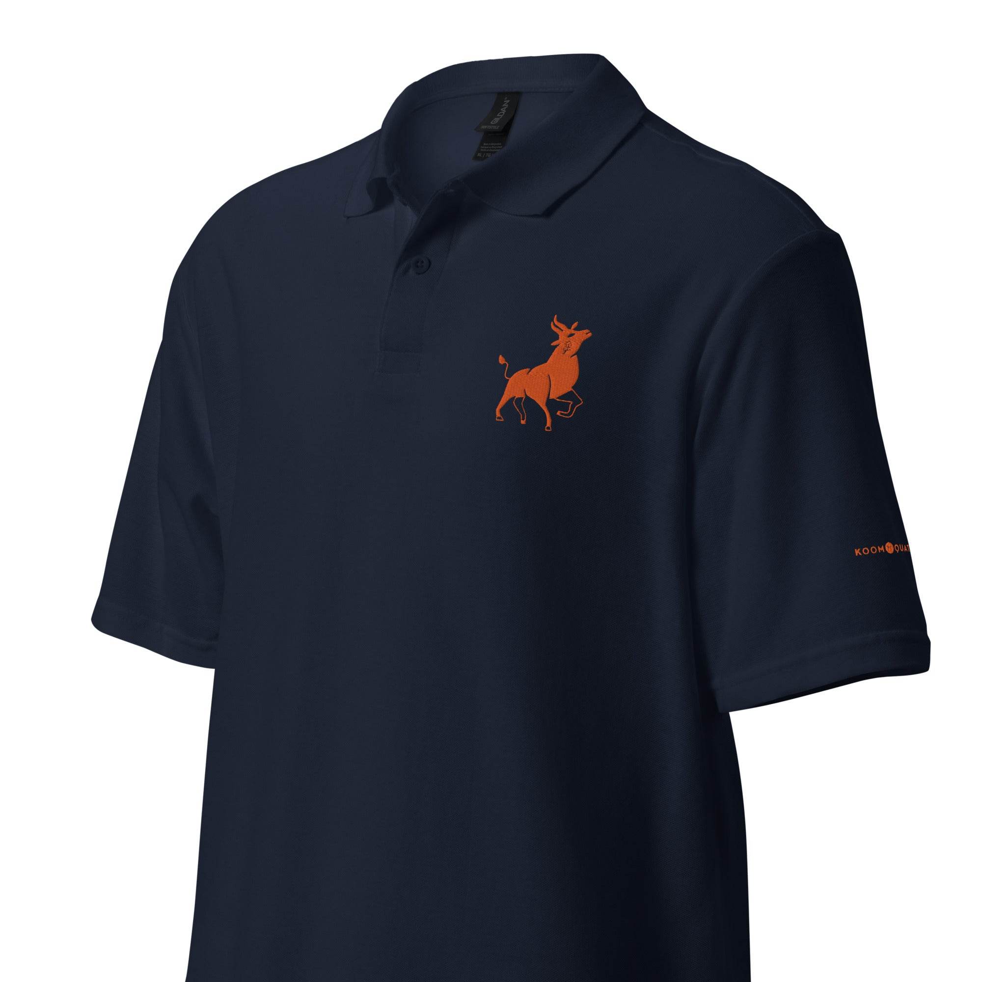 Unisex pique polo shirt TAURUS ORANGE - 