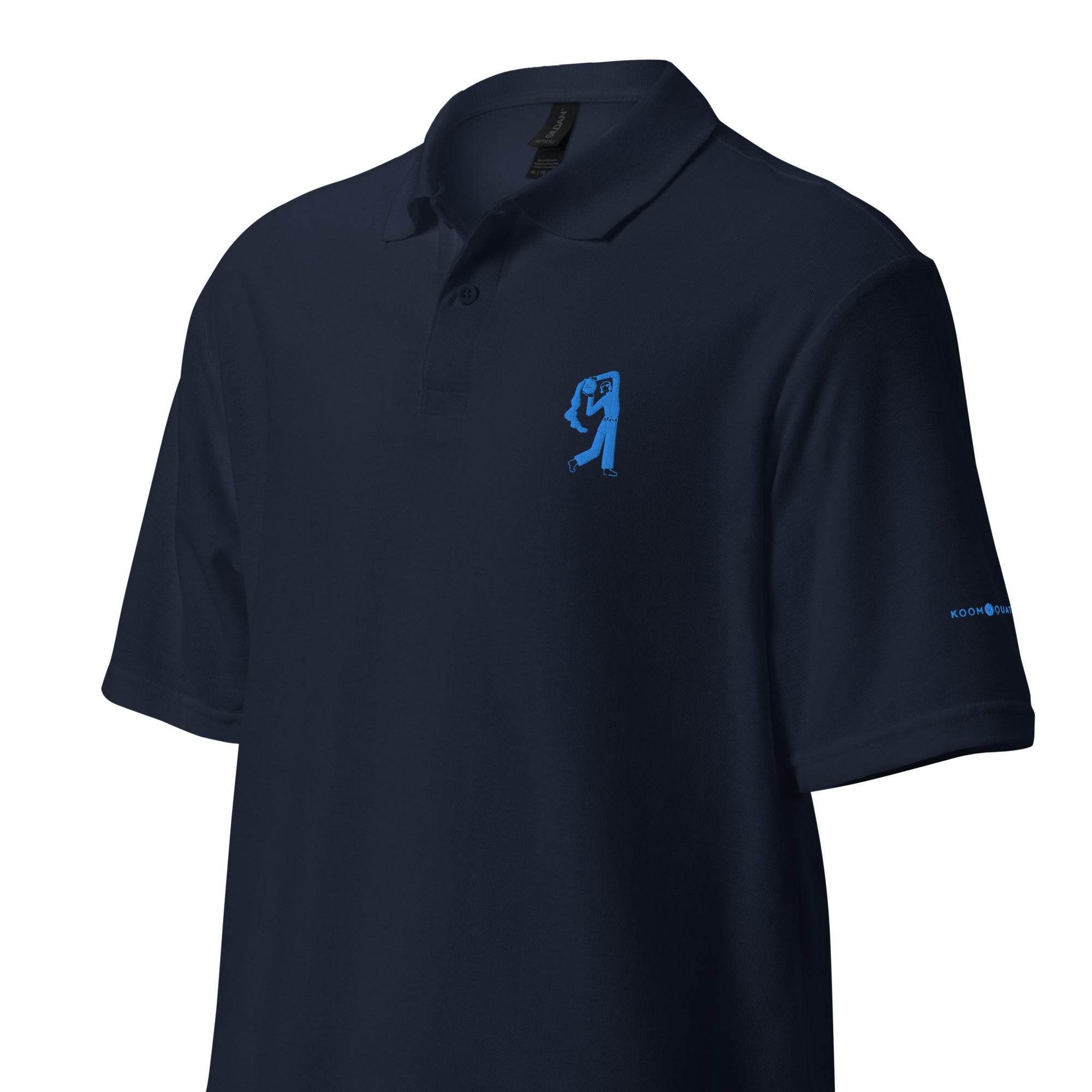 Unisex pique polo shirt AQUARIUS TURQUOISE - 