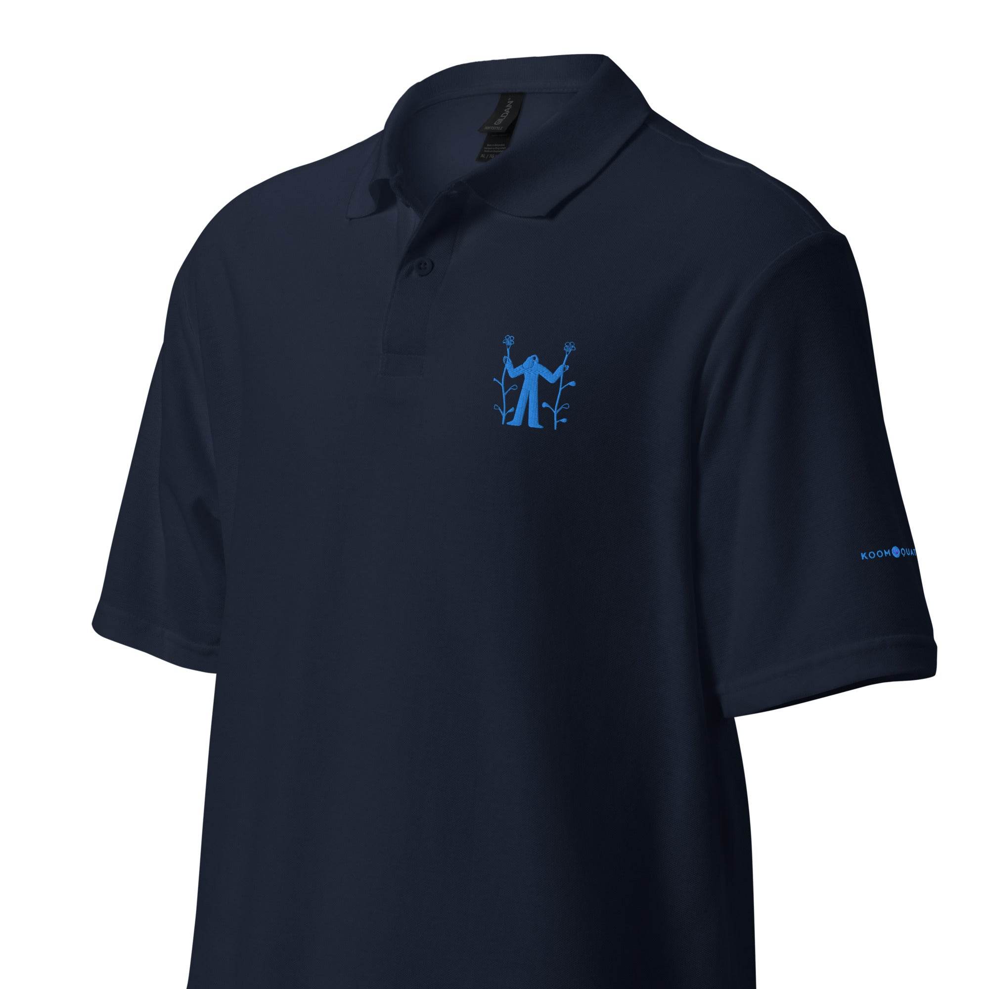 Unisex pique polo shirt VIRGO TURQUOISE - 