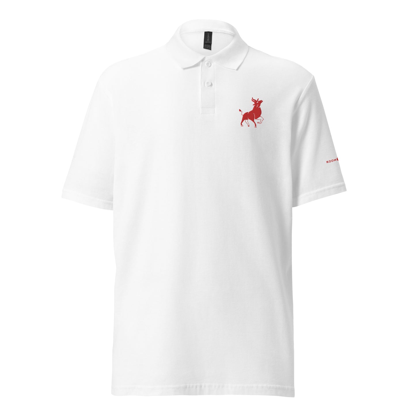 Unisex pique polo shirt TAURUS RED