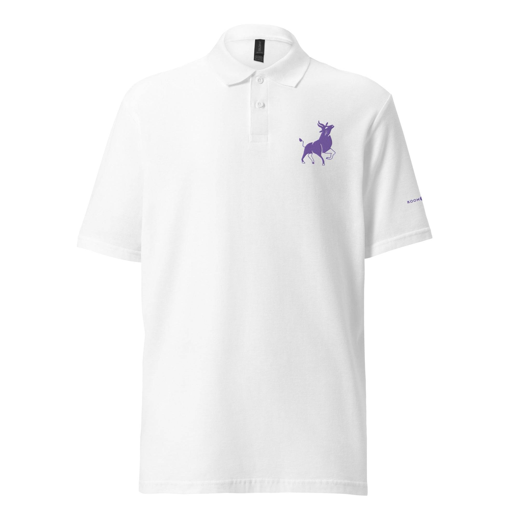 Unisex pique polo shirt TAURUS PURPLE - 