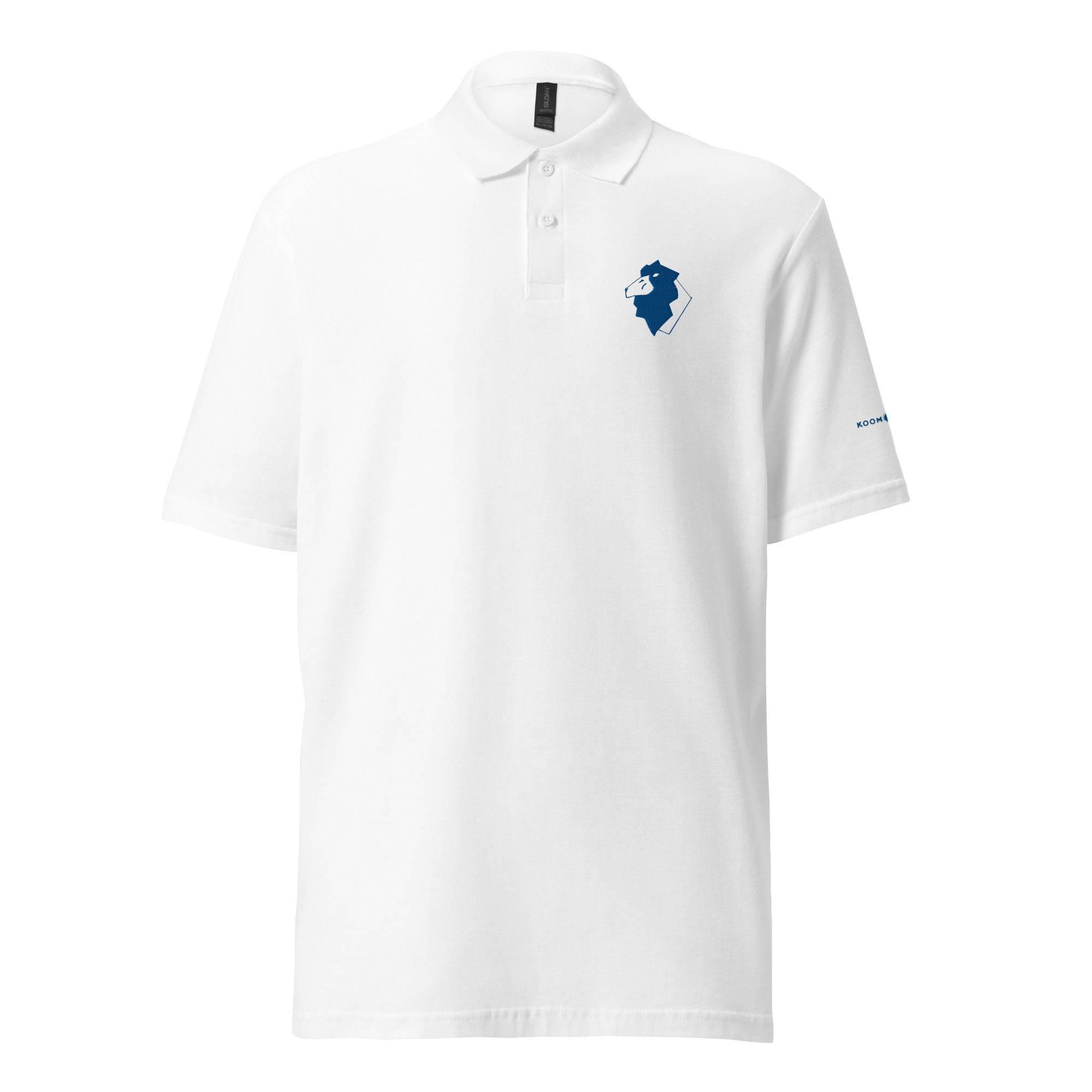 Unisex pique polo shirt LEO BLUE ROYAL - 