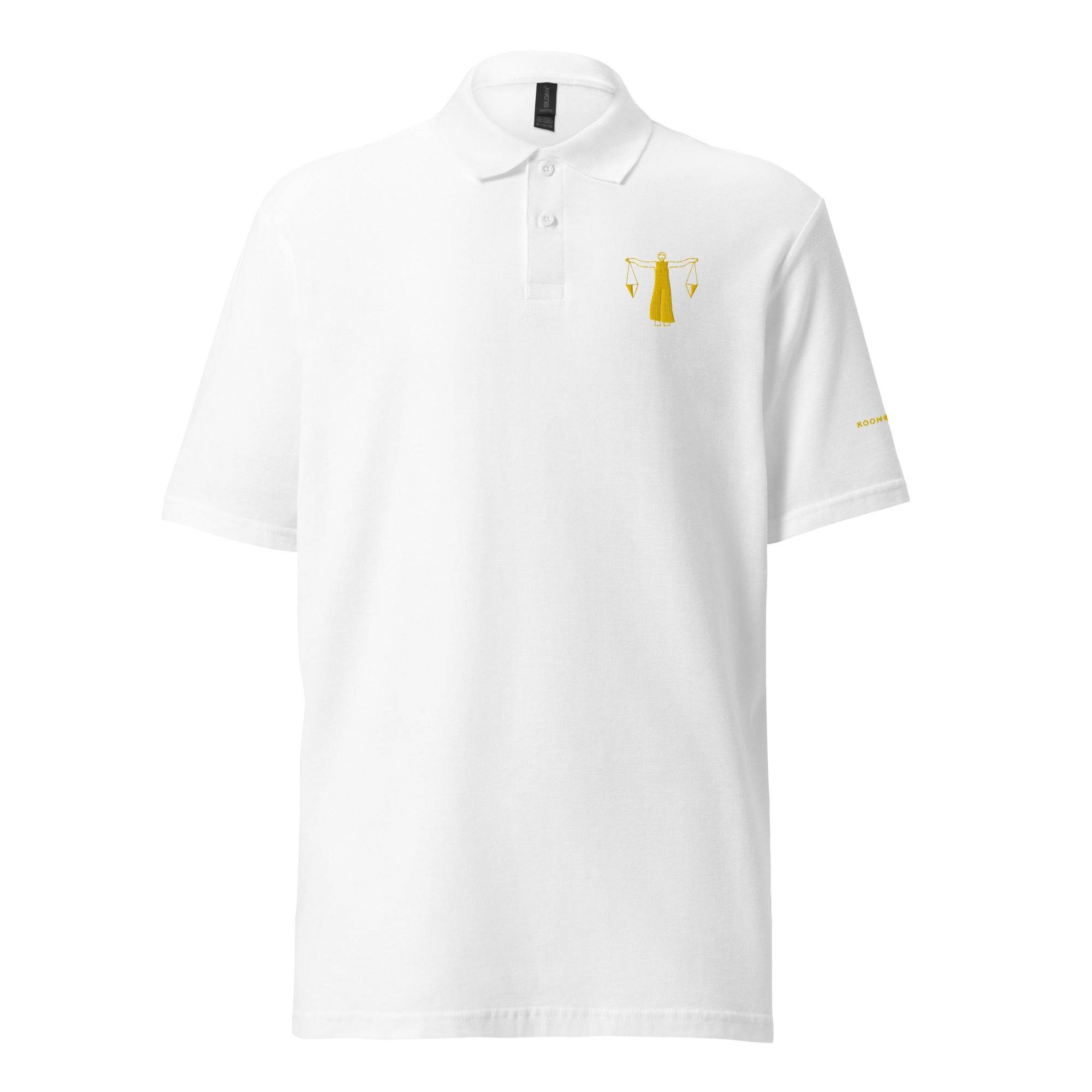 Unisex pique polo shirt LIBRA GOLD - 