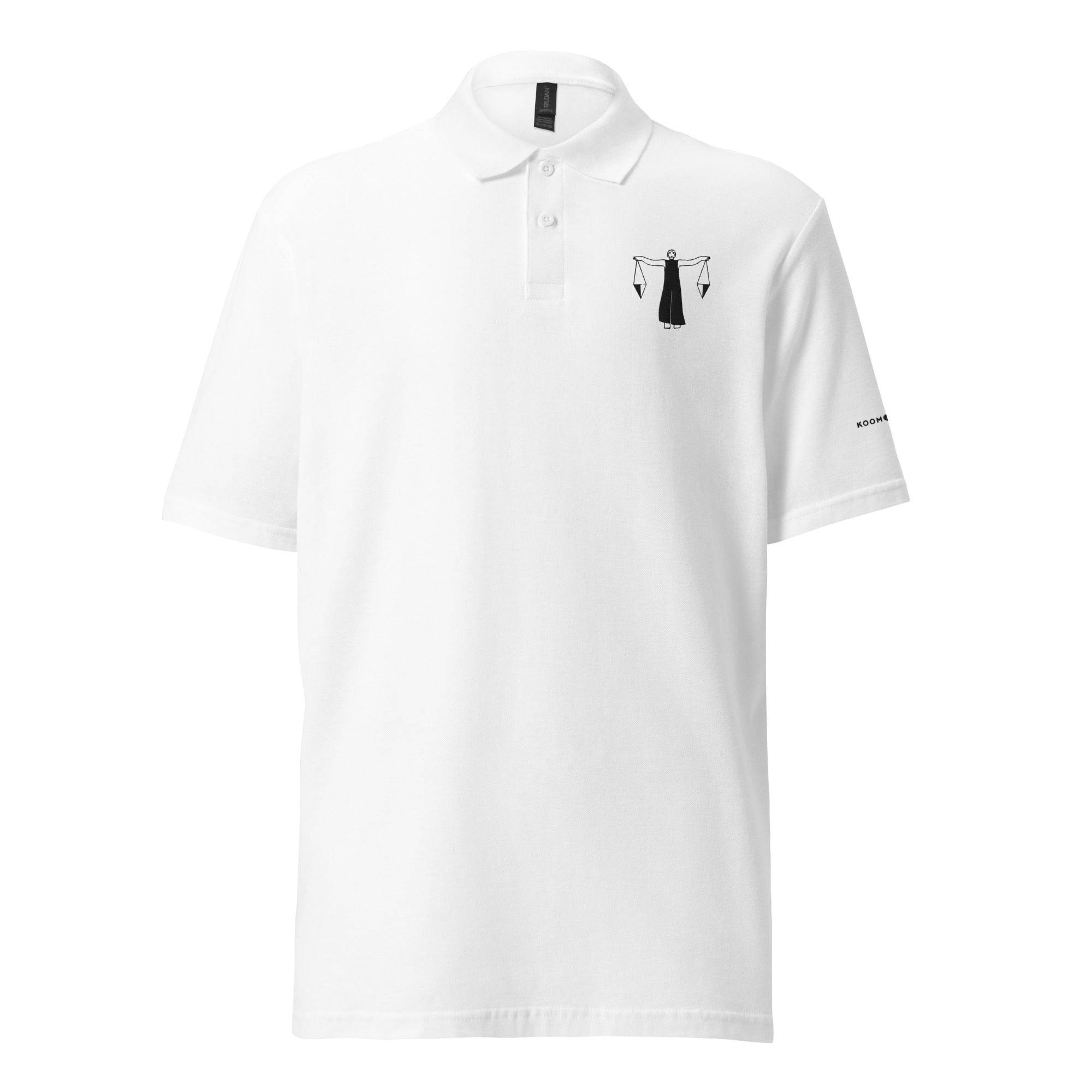 Unisex pique polo shirt LIBRA BLACK - 