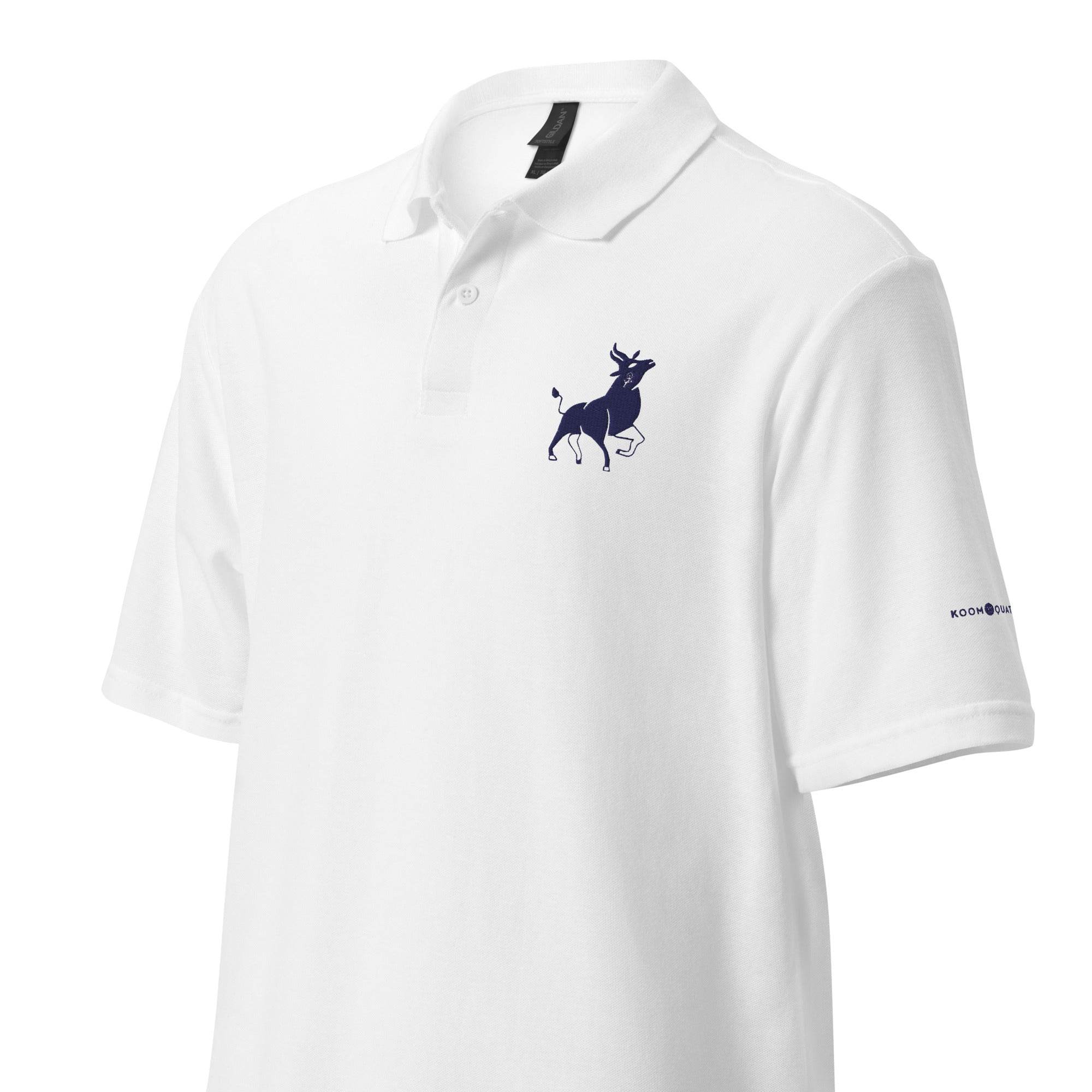 Unisex pique polo shirt TAURUS BLUE NAVY - 