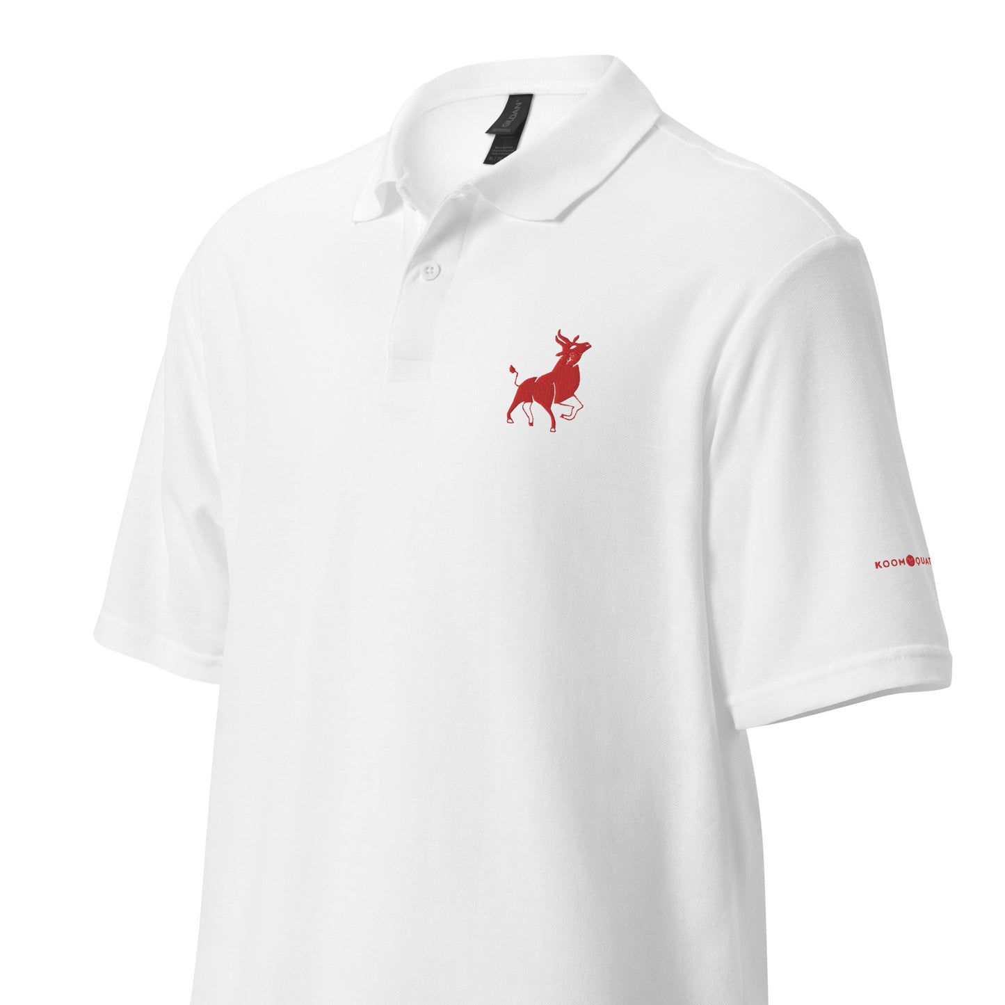 Unisex pique polo shirt TAURUS RED