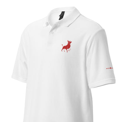 Unisex pique polo shirt TAURUS RED