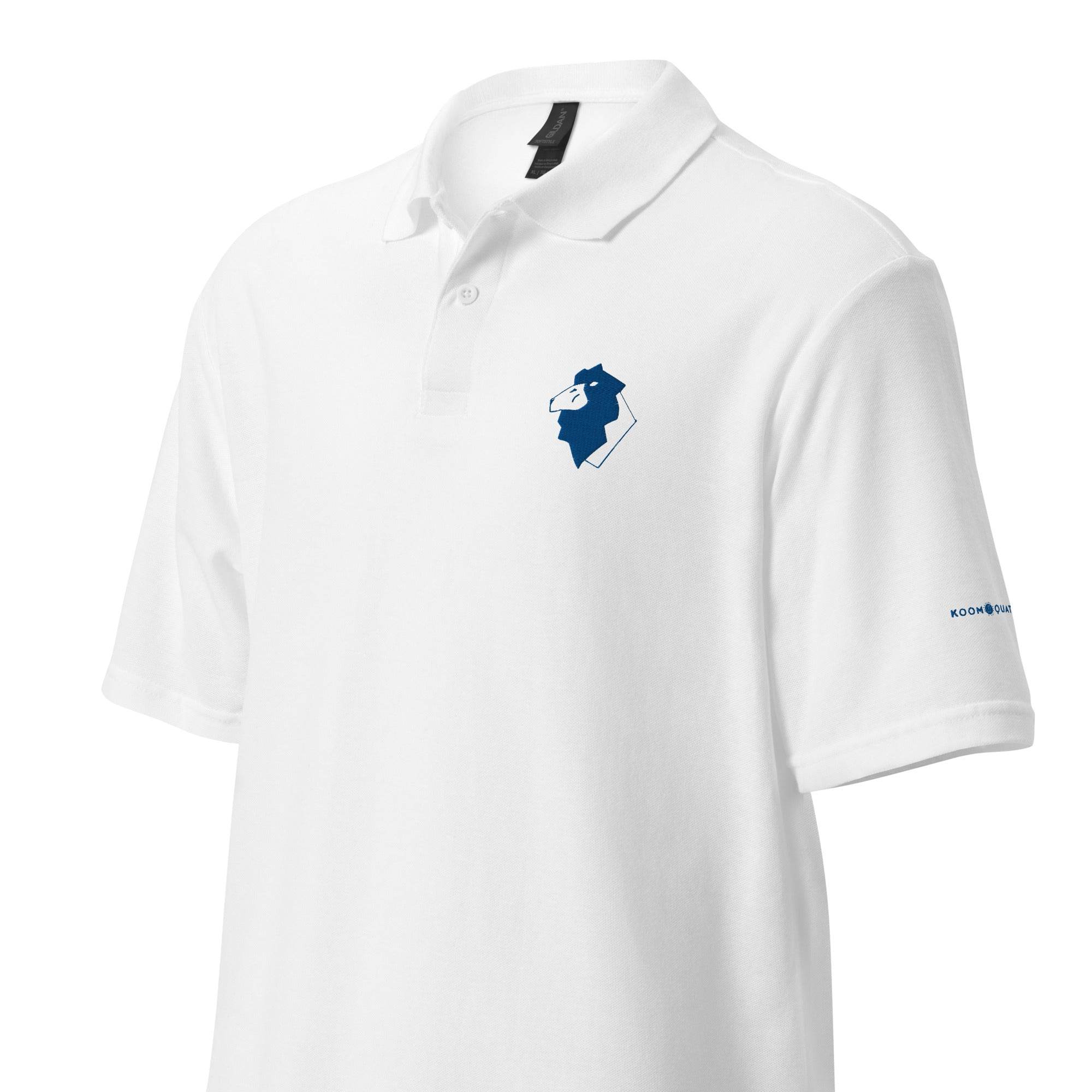 Unisex pique polo shirt LEO BLUE ROYAL - 