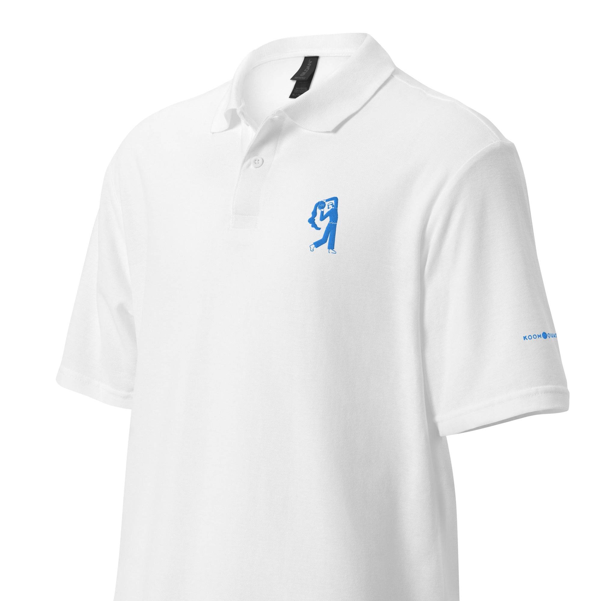 Unisex pique polo shirt AQUARIUS TURQUOISE - 