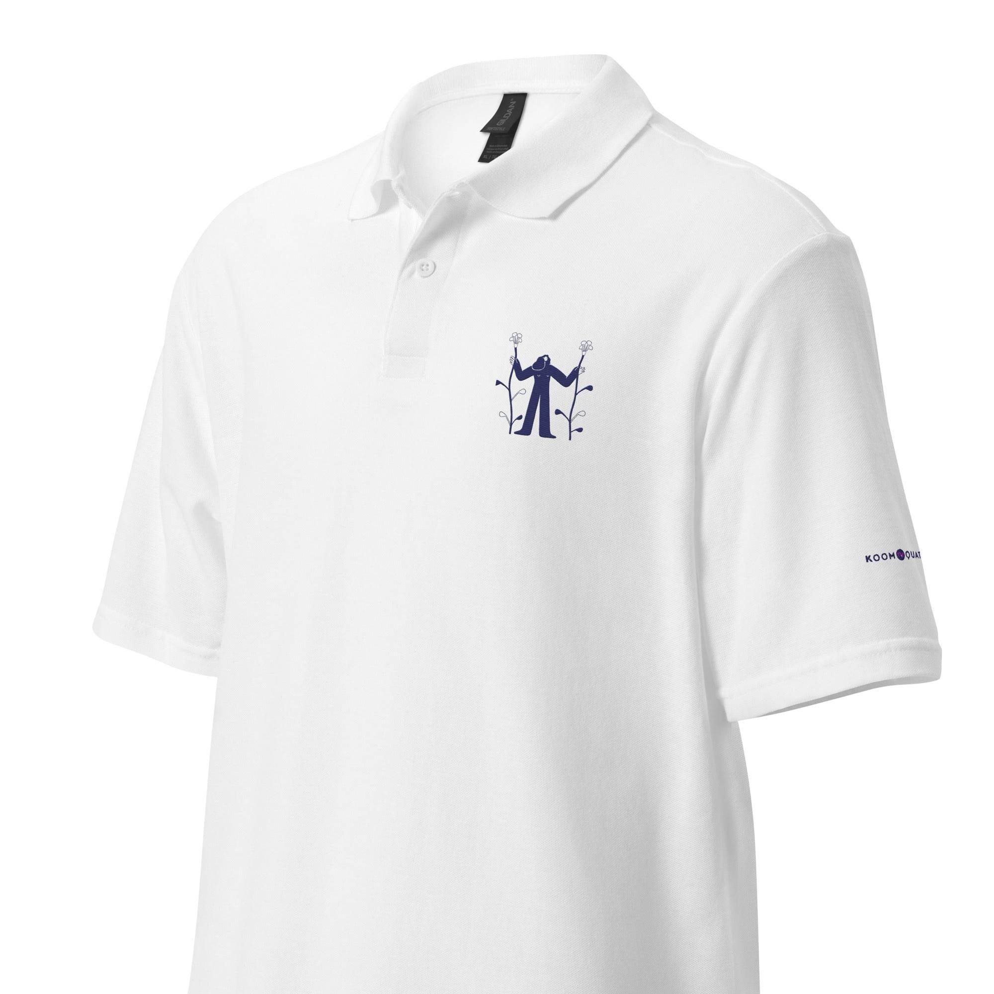 Unisex pique polo shirt VIRGO BLUE NAVY - 