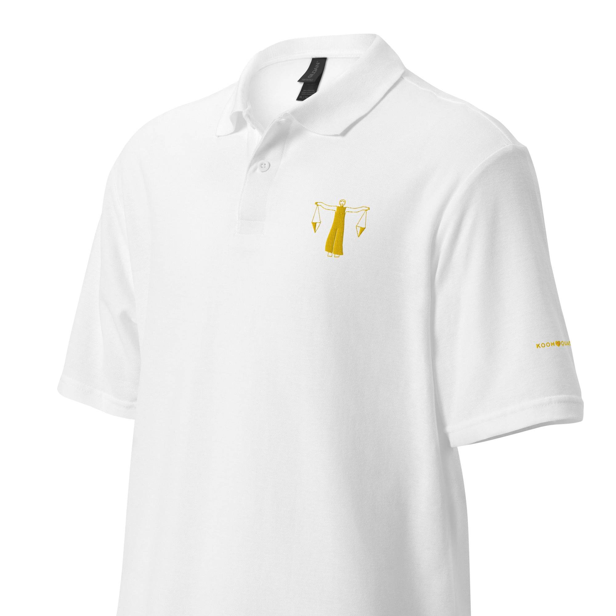 Unisex pique polo shirt LIBRA GOLD - 
