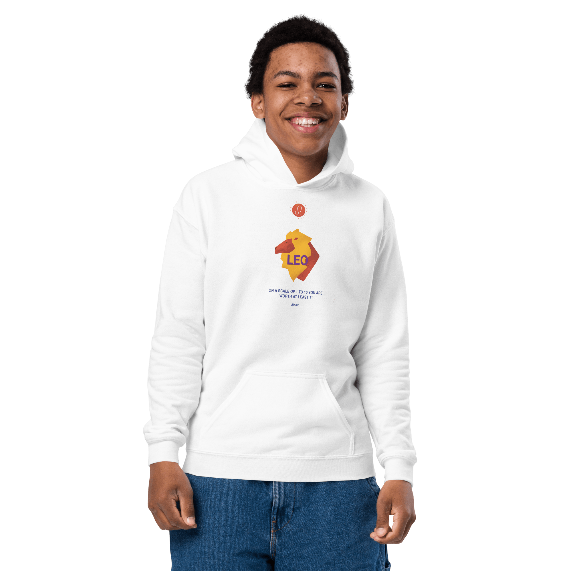 Leo Youth Heavy Blend Hoodie - 
