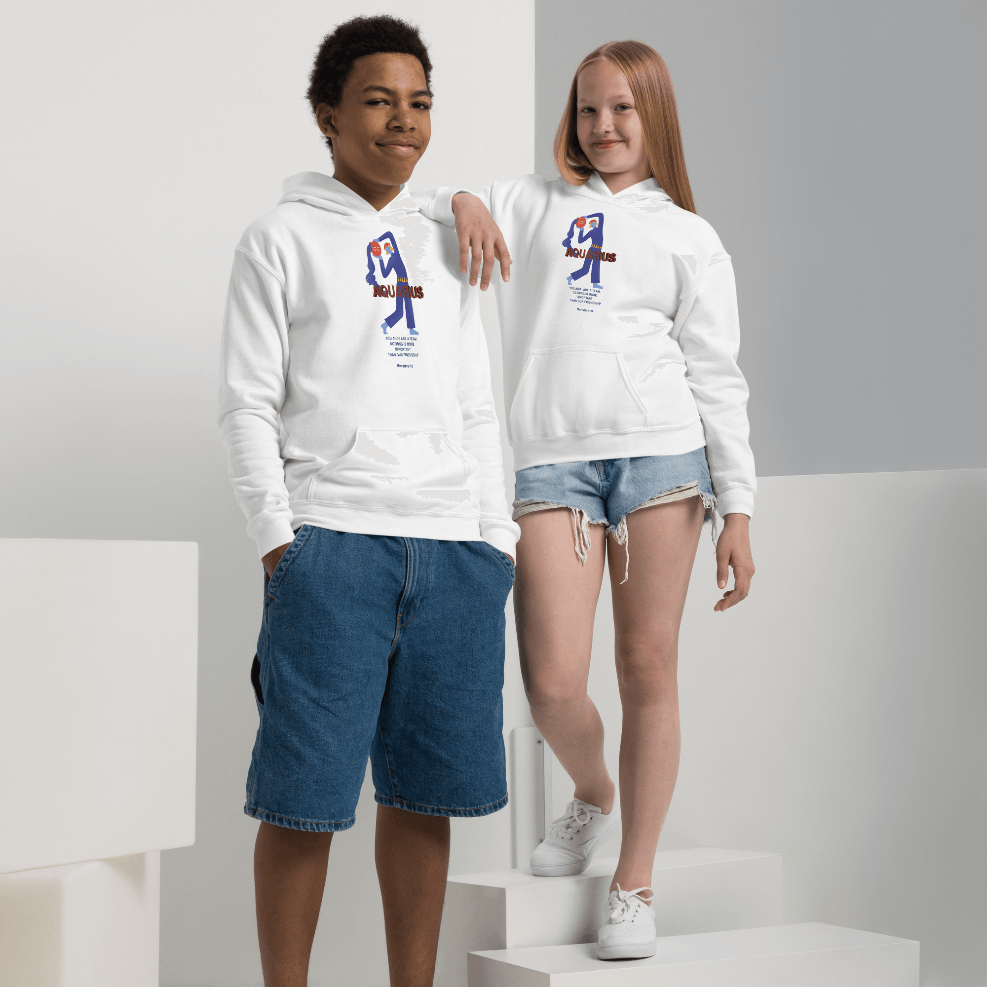 Aquarius Youth Heavy Blend Hoodie - 